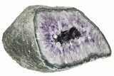7.5" Purple Amethyst Geode With Polished Face - Uruguay - #199790-1